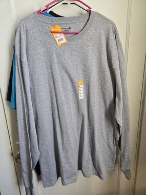 Carhartt Long Sleeve Crewneck Tee - Heather Gray